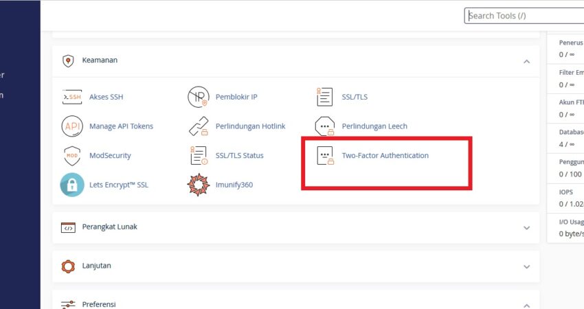 Cara Mengaktifkan Fitur 2FA di cPanel: Panduan Lengkap Two-Factor Authentication